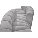  Manufacturer Color_Grey -- Arc 145" Grey Boucle Fabric Upholstered 6 pc Modular Sectional IMAGE 4