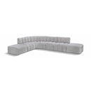  Manufacturer Color_Grey -- Arc 172" Grey Boucle Fabric Upholstered 7 pc Modular Sectional IMAGE 1