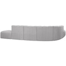  Manufacturer Color_Grey -- Arc 172" Grey Boucle Fabric Upholstered 7 pc Modular Sectional IMAGE 3