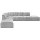  Manufacturer Color_Grey -- Arc 172" Grey Boucle Fabric Upholstered 7 pc Modular Sectional IMAGE 5