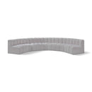 Manufacturer Color_Grey -- Arc 162" Grey Boucle Fabric Upholstered 7 pc Modular Sectional IMAGE 1