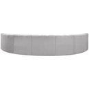  Manufacturer Color_Grey -- Arc 162" Grey Boucle Fabric Upholstered 7 pc Modular Sectional IMAGE 3