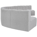  Manufacturer Color_Grey -- Arc 162" Grey Boucle Fabric Upholstered 7 pc Modular Sectional IMAGE 6