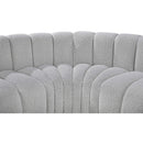 Meridian Arc Grey Boucle Fabric 7 pc Modular Sectional IMAGE 8