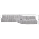  Manufacturer Color_Grey -- Arc 170" Grey Boucle Fabric Upholstered 7 pc Modular Sectional IMAGE 11