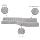  Manufacturer Color_Grey -- Arc 170" Grey Boucle Fabric Upholstered 7 pc Modular Sectional IMAGE 12