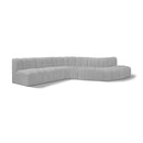  Manufacturer Color_Grey -- Arc 170" Grey Boucle Fabric Upholstered 7 pc Modular Sectional IMAGE 1