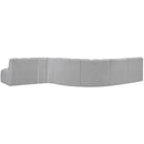  Manufacturer Color_Grey -- Arc 170" Grey Boucle Fabric Upholstered 7 pc Modular Sectional IMAGE 3
