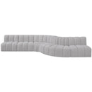  Manufacturer Color_Grey -- Arc 170" Grey Boucle Fabric Upholstered 7 pc Modular Sectional IMAGE 4