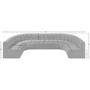  Manufacturer Color_Grey -- Arc 150" Grey Boucle Fabric Upholstered 8 pc Modular Sectional IMAGE 10