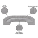  Manufacturer Color_Grey -- Arc 150" Grey Boucle Fabric Upholstered 8 pc Modular Sectional IMAGE 11