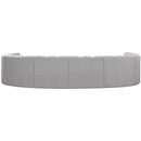Meridian Arc Grey Boucle Fabric 8 pc Modular Sectional IMAGE 3