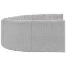  Manufacturer Color_Grey -- Arc 150" Grey Boucle Fabric Upholstered 8 pc Modular Sectional IMAGE 6