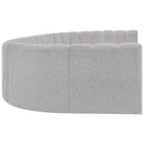 Meridian Arc Grey Boucle Fabric 8 pc Modular Sectional IMAGE 6