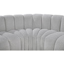  Manufacturer Color_Grey -- Arc 150" Grey Boucle Fabric Upholstered 8 pc Modular Sectional IMAGE 8