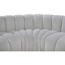 Meridian Arc Grey Boucle Fabric 8 pc Modular Sectional IMAGE 8