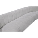 Meridian Arc Grey Boucle Fabric 8 pc Modular Sectional IMAGE 9