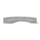  Manufacturer Color_Grey -- Arc 162" Grey Boucle Fabric Upholstered 8 pc Modular Sectional IMAGE 1