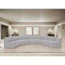  Manufacturer Color_Grey -- Arc 162" Grey Boucle Fabric Upholstered 8 pc Modular Sectional IMAGE 2