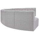  Manufacturer Color_Grey -- Arc 162" Grey Boucle Fabric Upholstered 8 pc Modular Sectional IMAGE 6