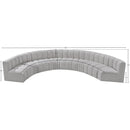  Manufacturer Color_Grey -- Arc 162" Grey Boucle Fabric Upholstered 8 pc Modular Sectional IMAGE 9
