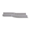  Manufacturer Color_Grey -- Arc 197" Grey Boucle Fabric Upholstered 8 pc Modular Sectional IMAGE 1