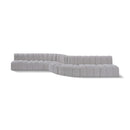 Meridian Arc Grey Boucle Fabric 8 pc Modular Sectional IMAGE 1