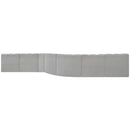 Meridian Arc Grey Boucle Fabric 8 pc Modular Sectional IMAGE 3