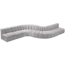  Manufacturer Color_Grey -- Arc 197" Grey Boucle Fabric Upholstered 8 pc Modular Sectional IMAGE 4