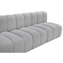  Manufacturer Color_Grey -- Arc 197" Grey Boucle Fabric Upholstered 8 pc Modular Sectional IMAGE 8