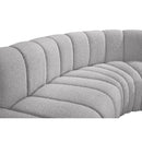  Manufacturer Color_Grey -- Arc 197" Grey Boucle Fabric Upholstered 8 pc Modular Sectional IMAGE 9