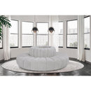 Meridian Arc Grey Boucle Fabric 8 pc Modular Sectional IMAGE 2