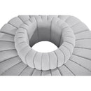  Manufacturer Color_Grey -- Arc 90" Grey Boucle Fabric Upholstered 8 pc Modular Sectional IMAGE 5