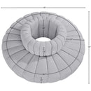  Manufacturer Color_Grey -- Arc 90" Grey Boucle Fabric Upholstered 8 pc Modular Sectional IMAGE 6