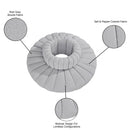  Manufacturer Color_Grey -- Arc 90" Grey Boucle Fabric Upholstered 8 pc Modular Sectional IMAGE 7