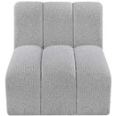  Manufacturer Color_Grey -- Arc Grey Boucle Fabric Upholstered Modular Straight Chair IMAGE 5