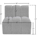  Manufacturer Color_Grey -- Arc Grey Boucle Fabric Upholstered Modular Straight Chair IMAGE 7