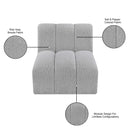  Manufacturer Color_Grey -- Arc Grey Boucle Fabric Upholstered Modular Straight Chair IMAGE 8