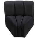 Meridian Arc Black Velvet Curved Corner IMAGE 5