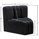  Manufacturer Color_Black -- Meridian Arc Stationary Fabric Chair IMAGE 8