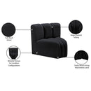  Manufacturer Color_Black -- Meridian Arc Stationary Fabric Chair IMAGE 9