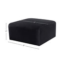 Manufacturer Color_Black -- Meridian Arc Fabric Ottoman IMAGE 7