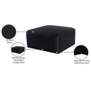  Manufacturer Color_Black -- Meridian Arc Fabric Ottoman IMAGE 8