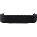 Meridian Arc Black Velvet 10 pc Modular Sectional IMAGE 3