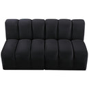  Manufacturer Color_Black -- Meridian Arc Stationary Fabric Sofa IMAGE 4