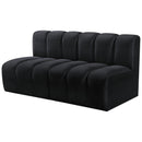  Manufacturer Color_Black -- Meridian Arc Stationary Fabric Sofa IMAGE 6