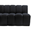 Meridian Arc Black Velvet 2 pc Modular Sectional IMAGE 8