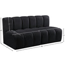  Manufacturer Color_Black -- Meridian Arc Stationary Fabric Sofa IMAGE 9