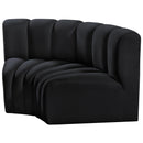  Manufacturer Color_Black -- Meridian Arc Stationary Fabric Sofa IMAGE 6