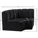  Manufacturer Color_Black -- Meridian Arc Stationary Fabric Sofa IMAGE 8